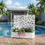 Lit de jardin extérieur surélevé en métal avec treillis-1702850068-1784459253
