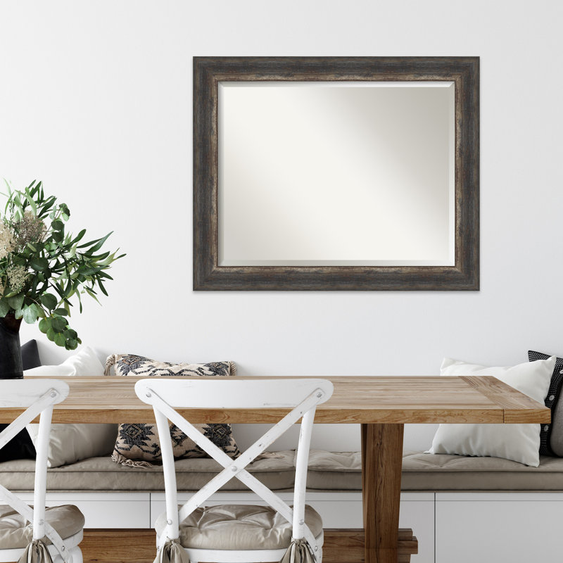 Miroir mural Turbeville, Gris foncé, 27 po x 33 po