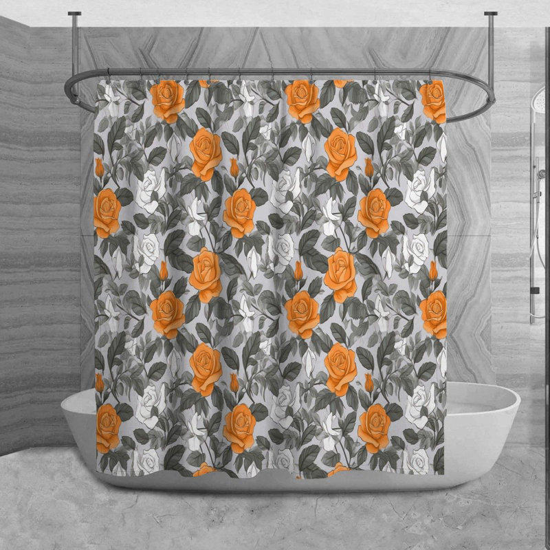 Rideau de douche Floral, H 84 po x l 70 po