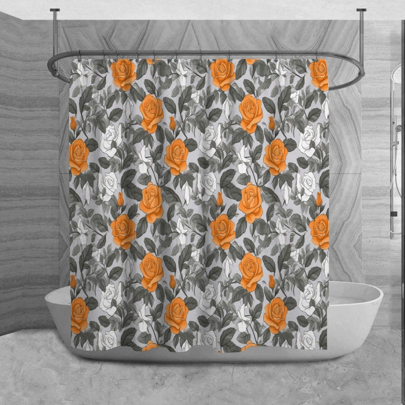 Rideau de douche Floral, H 93 po x l 70 po