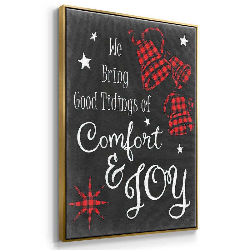 «Comfort And Joy In Red», reproduction sur toile encadrée, Or, H 37 po x l 25 po x P 1,5 po