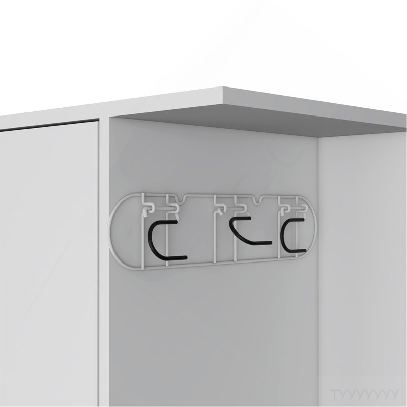Armoire de rangement à balai blanche