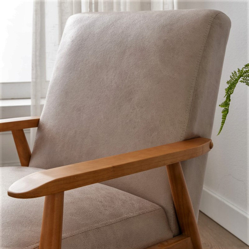 Fauteuil de l 25,375 po Beachwood, Microfibre chameau clair