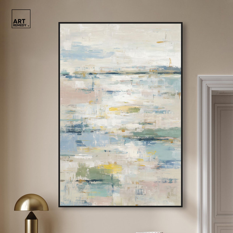 Décoration murale de salle de bain Tranquil Harbor II par Art Remedy, cadre noir, 36 x 54, H 55 po x l 37 po, Cadre noir