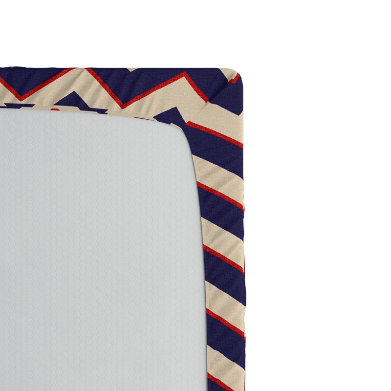 Microfiber Chevron Fitted Sheet, Queen Fitted Sheet