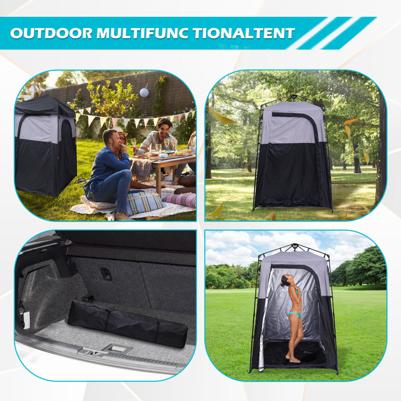 Tente de douche portative de camping, tente à langer escamotable, résistante aux intempéries et durable (une pièce)