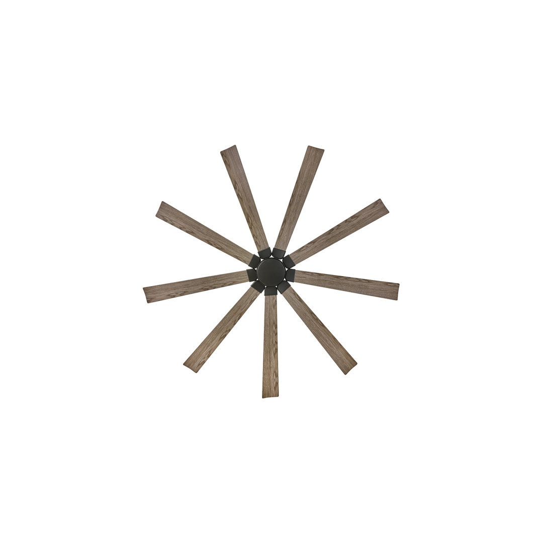 Turbine 80" Indoor/Outdoor Smart Ceiling Fan with Integrated LED + HIRO Remote Hinkley Fan Body 