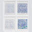 «Pastel Watercolor Blue Polygon Patterns», ensemble de 4 reproductions de cadres photo simples-97762723-97762724