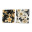 Ipomee - Ensemble de 2 carrés muraux floraux en métal-102682572