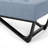 Chic Blue Bench With Button- Seat And Rectangular Shape, 16.5" H X 48.45" W 17.5" D Elegant In Look,