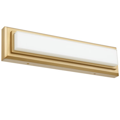 Barre de meuble-lavabo à DEL intégrée de 18 po en laiton antique, à DEL écoénergétique et lumineuse, 1360 lumens à 22 W, deux options de montage vertical horizontal, 3 choix de température de couleur