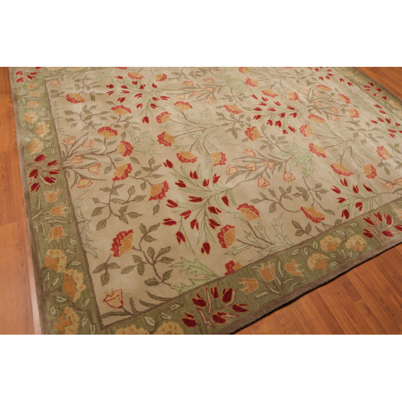 Rectangle Geometric Power Loomed Wool Area Rug, Rectangulaire : 8 pi 9 po x 11 pi 9 po