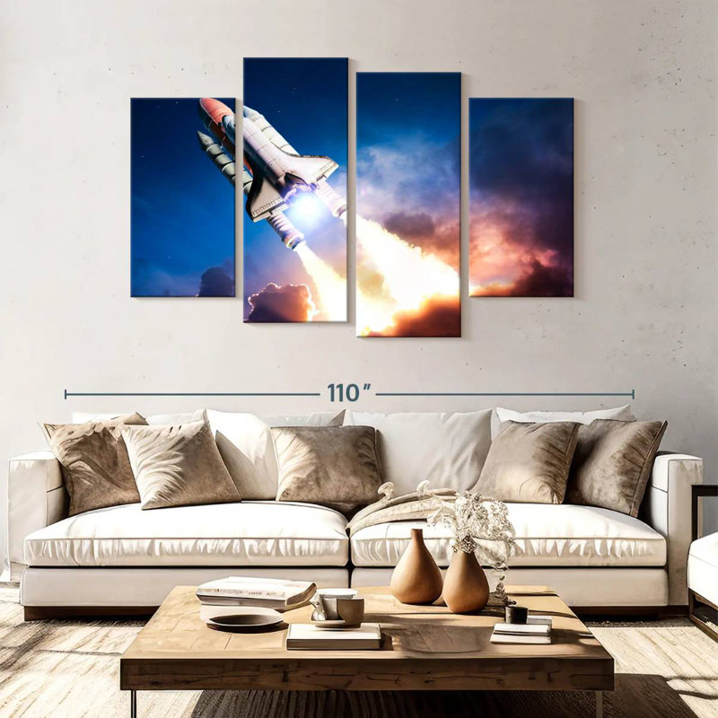 Oberle Mission To Space, 54" H x 84" W