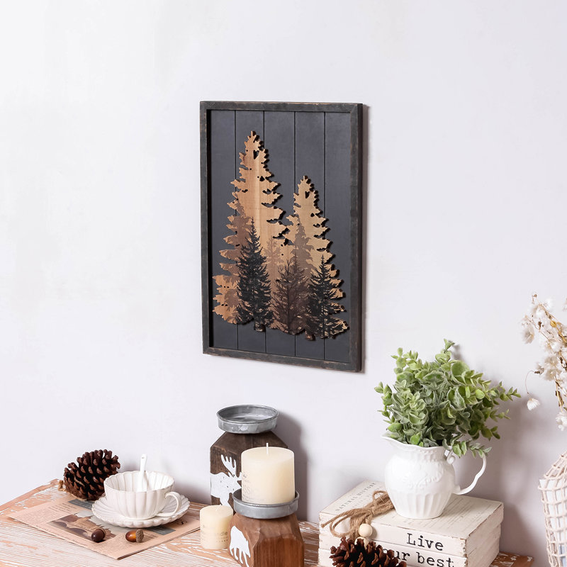 Handmade Rustic Landscape & Nature Wall Decor, 15.75"H x 10.47"W x 0.79"D