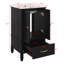 Meuble-lavabo de 20 pouces avec lavabo, 2 portes à fermeture douce et un tiroir, butoir de porte magnétique et patins réglables