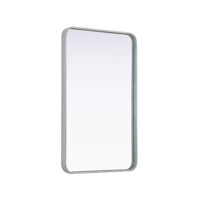 Erath Contour Metal Mirror, Silver, 36" x 22"