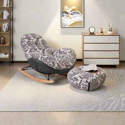 Chaise berçante ergonomique en chenille