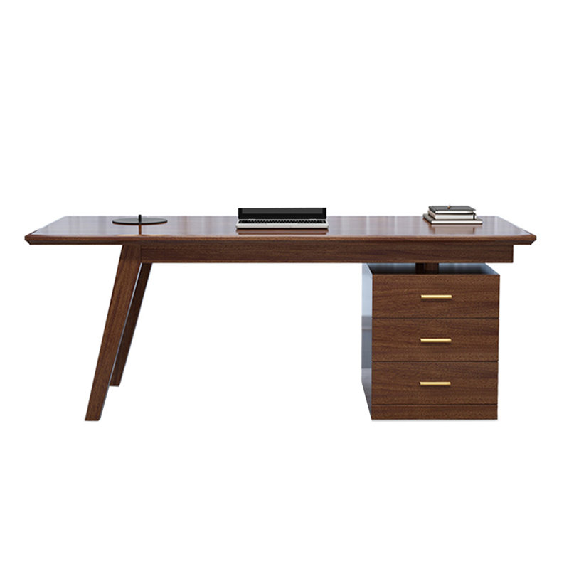 Bureau en bois de noyer massif, H 29,13 po x l 59,06 po x P 29,53 po