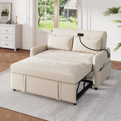 2 Seater Chenille Sofa Bed