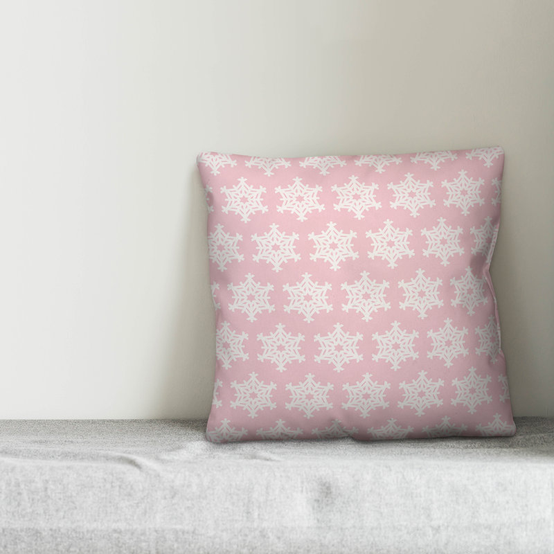  Housse de coussin Snowflake, 16 po x 1 po, Polyester/ Bourre en polyester