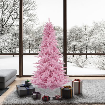 Arbre de Noël artificiel en sapin rose
