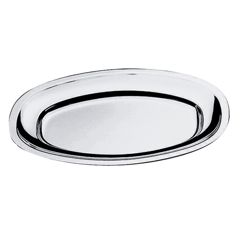 Stainless Steel Platter, 1" H x 11.02" W x 15.75" L