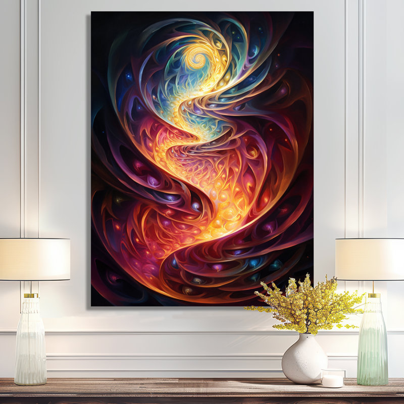 Spiral Stairs Path - Waves, art mural, Toile tendue, H 44 po x l 34 po