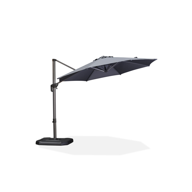 Sturdy Cantilever Parasol, 274cm H x 335cm W x 335cm D, Grey