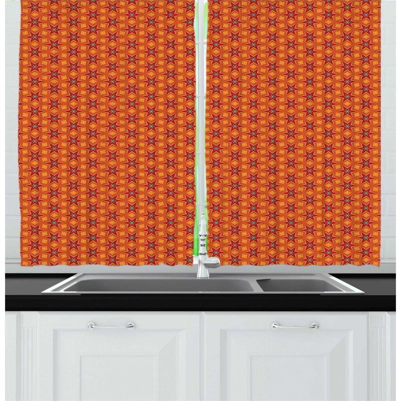 Geometric Tailored Kitchen Curtain