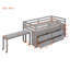 Lit mezzanine simple avec bureau d'écriture rétractable et 4 tiroirs-688060805