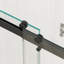 Porte de douche noire matte avec joints d'étanchéité - 56 à 60 po Largeur réglable x 76 H 10 mm en verre épais et confinement contemporain