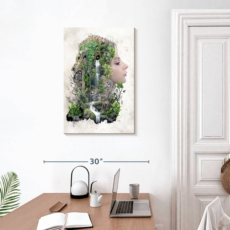 Leisha dualité de la nature, H 30 po x l 20 po