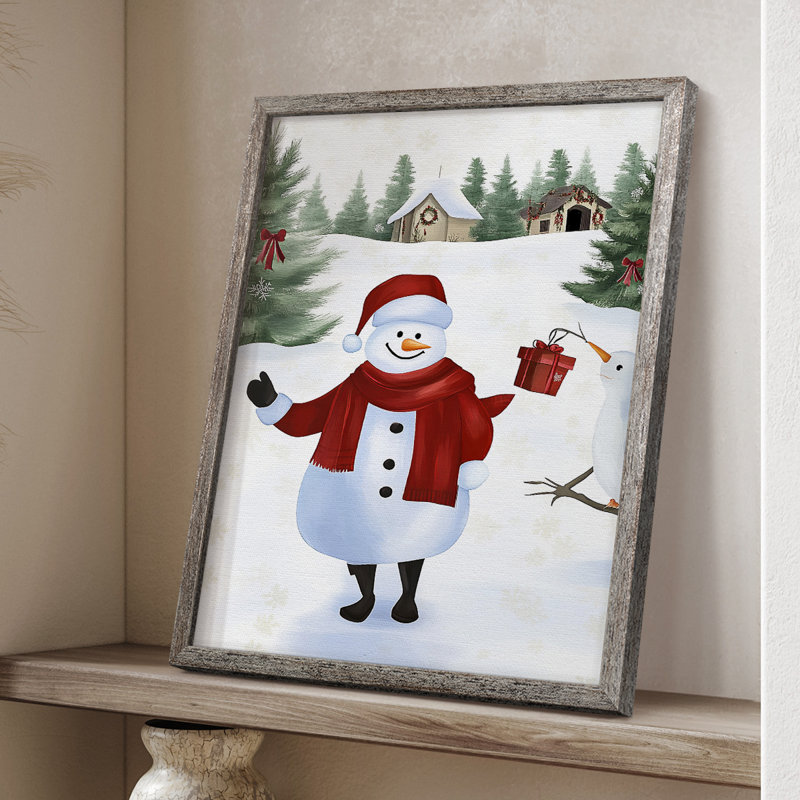 «Christmas Holiday Art» CECXCVII, reproduction d'art encadrée - bois massif, H 11 po x l 9 po