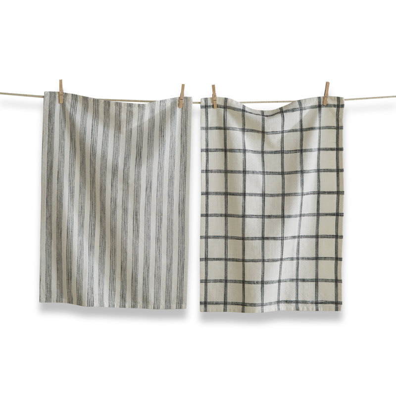 Check & Stripe Dishtowel S/2