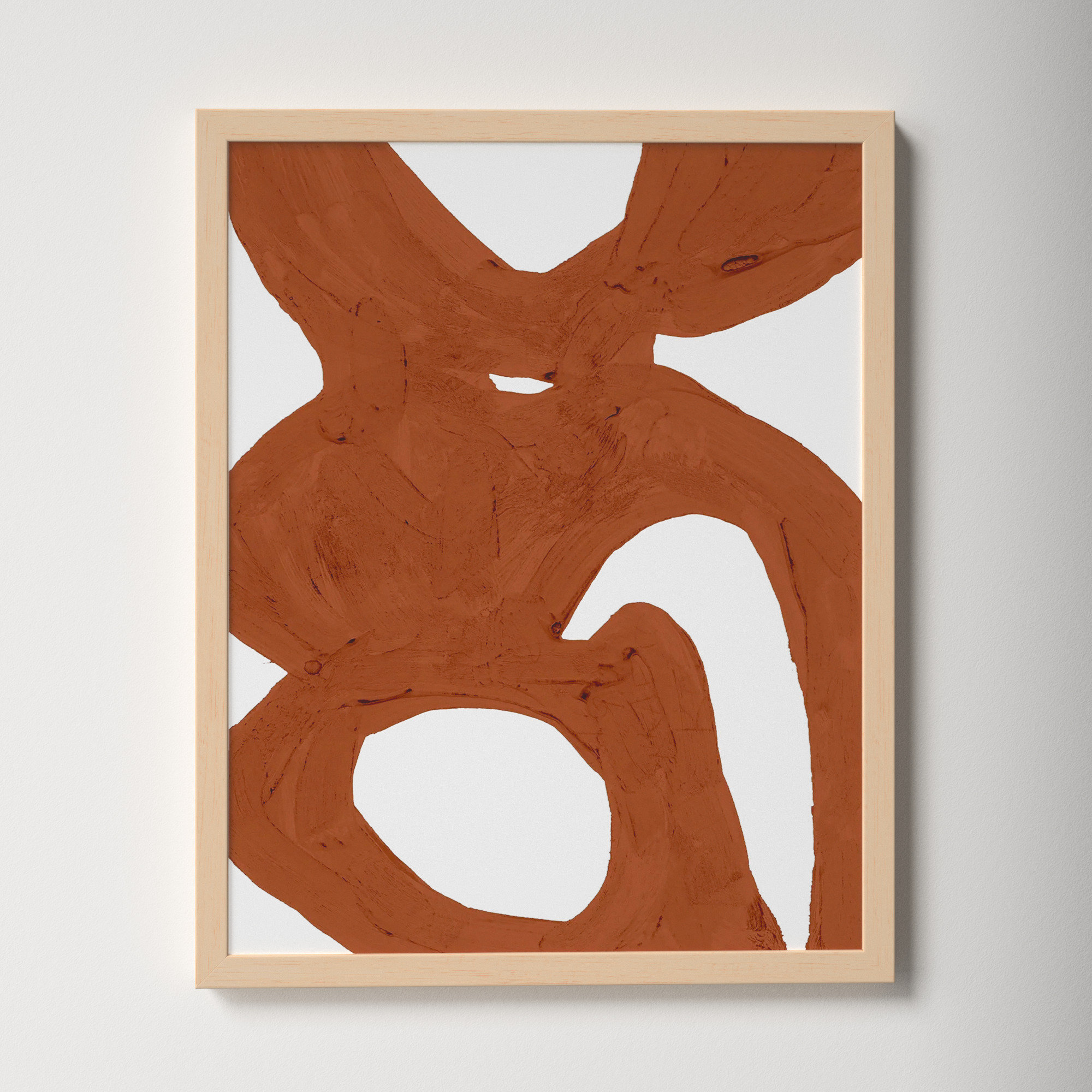 Copper Harmony 1 by Andrea Stokes, 25" H x 20" W x 1.25" D, Brown Framed