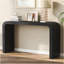 Table d'entrée minimaliste en acacia avec deux pieds, design élégant et élégant, convient aux espaces étroits et aux salons, entrées, balcons, bureaux.