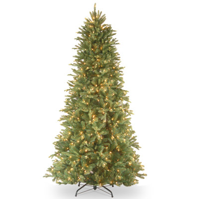  Tiffany Fir Slim Tree with Clear Lights