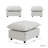 Upholstered Modern Linen Fabric Ottoman-1045943375