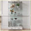 Vitrine moderne en verre avec grands tiroirs et lumières DEL pour le salon et la chambre à coucher-71836989