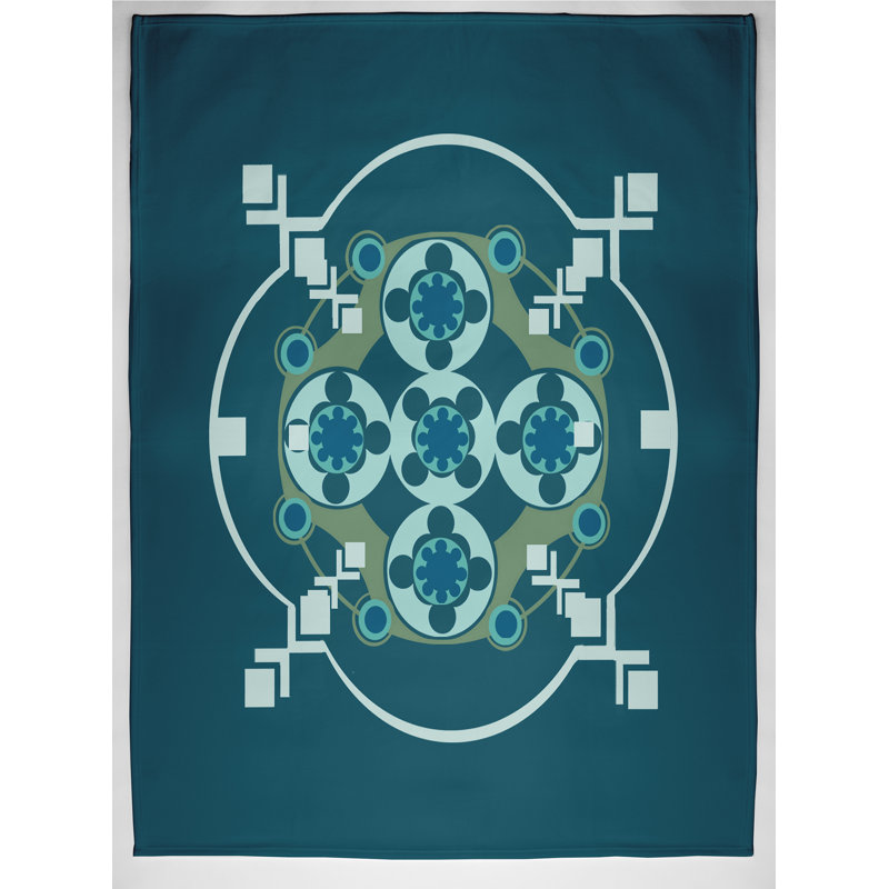 Schulze Plain Weave / Muslin Throw Blanket, Teal