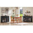 Sideboard Buffet Cabinet With Storage,48" Credenza With 3 Glass Doors & 3 Drawers,Adjustable Shelves Coffee Bar,Wood Kitchen Console Table For Dining Room,Living Room-1474769648-1474922015