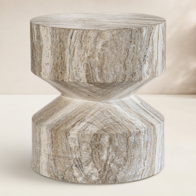 Table d'appoint Amaker, Brun