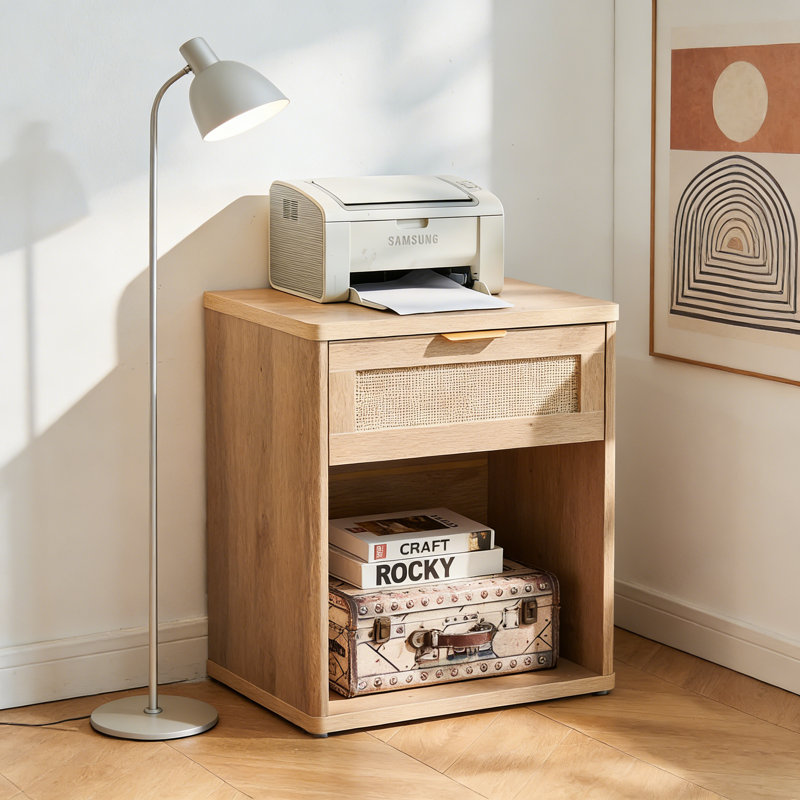 58.5cm W Manufactured Wood Bedside Table