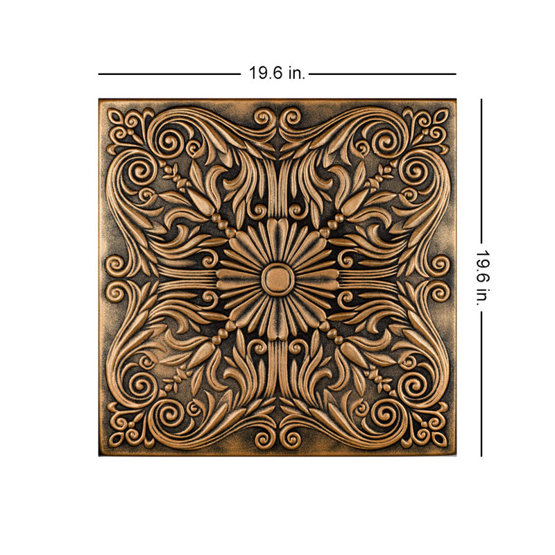 Antique Gold Polystyrene Square Glue-up Ceiling Tile