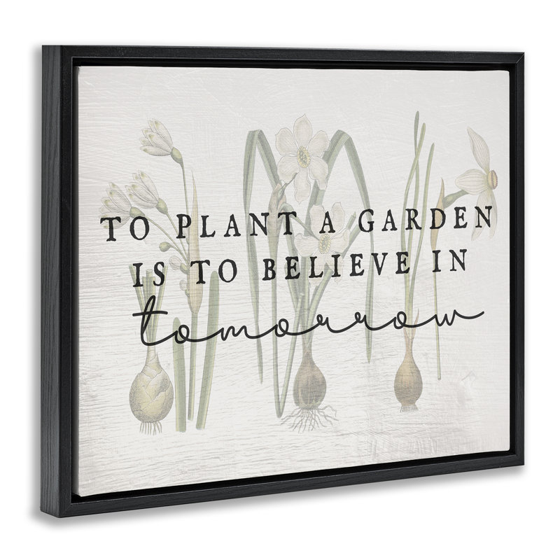 «Believe in Tom Demain Inspiring Floater», art mural sur toile par Daphne Polselli, H 17 po x l 21 po, Noir, noir, noir, noir