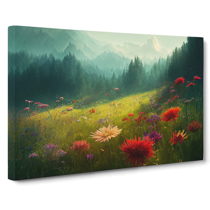 Precious Wildflowers Floral - Wrapped Canvas, 35cm H x 50cm W x 3cm D