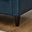 Canapé en cuir de style classique, similicuir respirant avec coussin de siège capitonné, pieds en bois massif pour le salon, bleu marine-1381785516