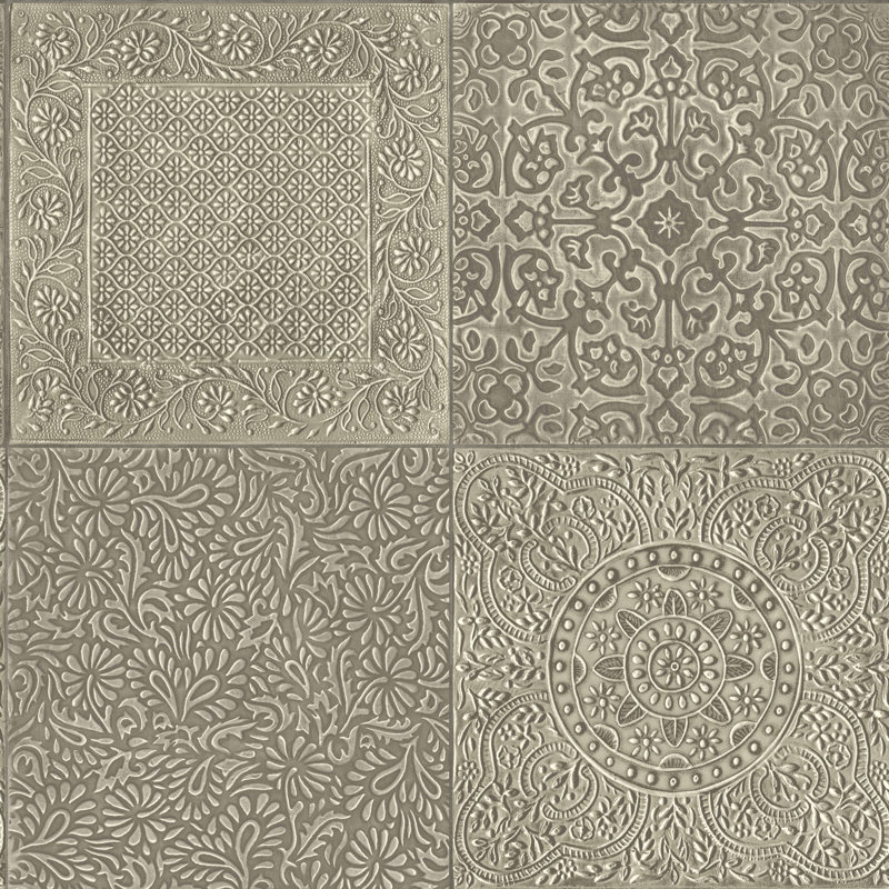 Bazaar Metallic Wallpaper Roll, Gilver