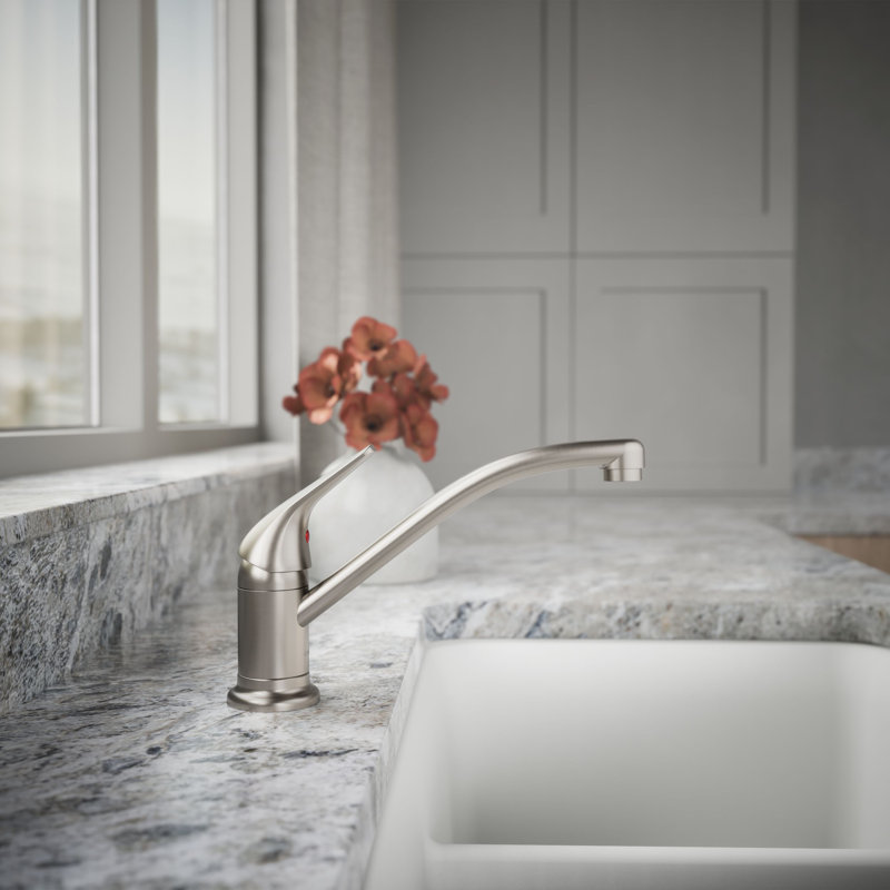 Single Handle Kitchen Faucet, Vibrant Stainless