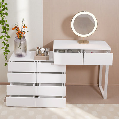 Commode à tiroir 10 tiroirs sans poignée